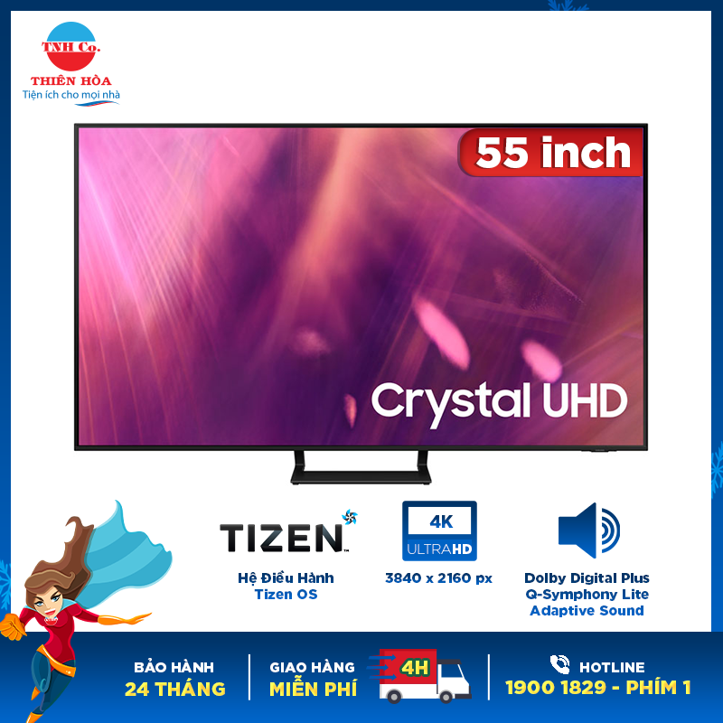 Bảng giá Smart tivi Samsung Crystal UHD 4K 55 inch UA55AU9000KXXV