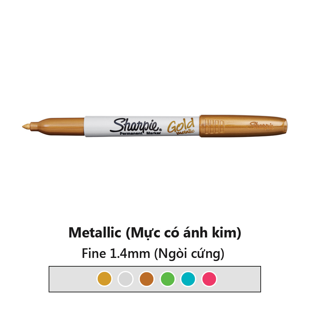 [HCM]Bút lông dầu không phai mực ánh kim Sharpie Metallic