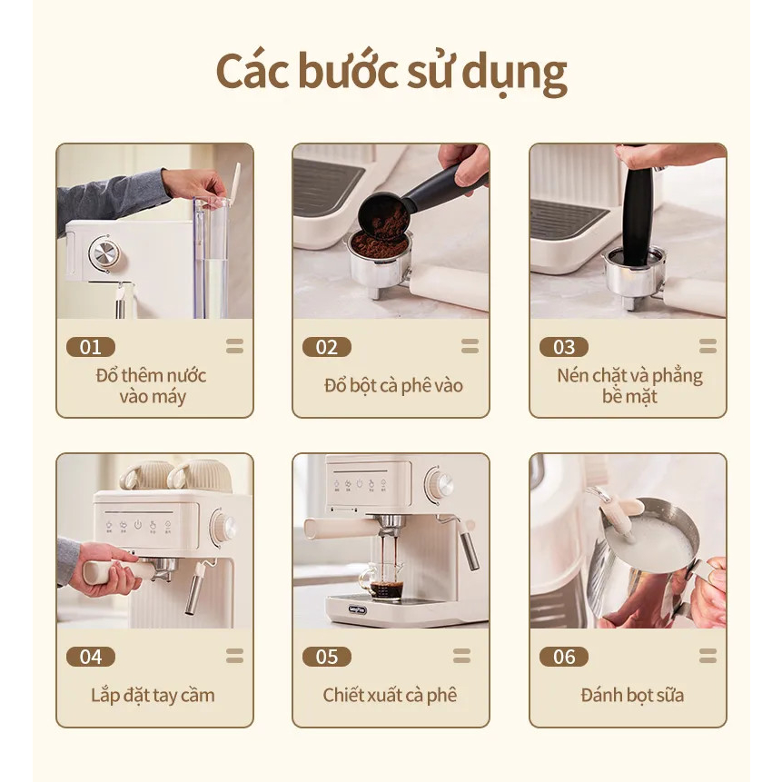 MÁY PHA CÀ PHÊ 20 BAR CAO CẤP, MÁY PHA CÀ PHÊ MINI GIA ĐÌNH, CÔNG SỞ TIỆN LỢI