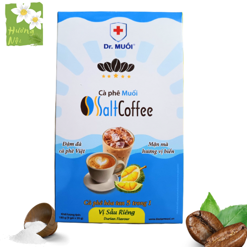 Cà phê muối Salt Coffee Dr. Muối (hộp 9 gói) cà phê hòa tan 4in1