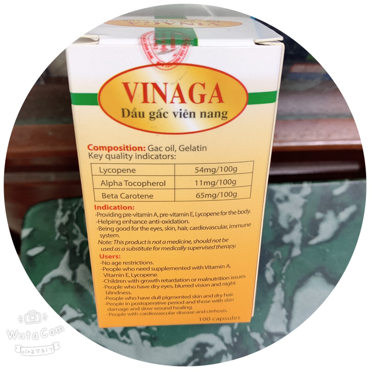 DẦU GẤC VINAGA lọ 100 viên