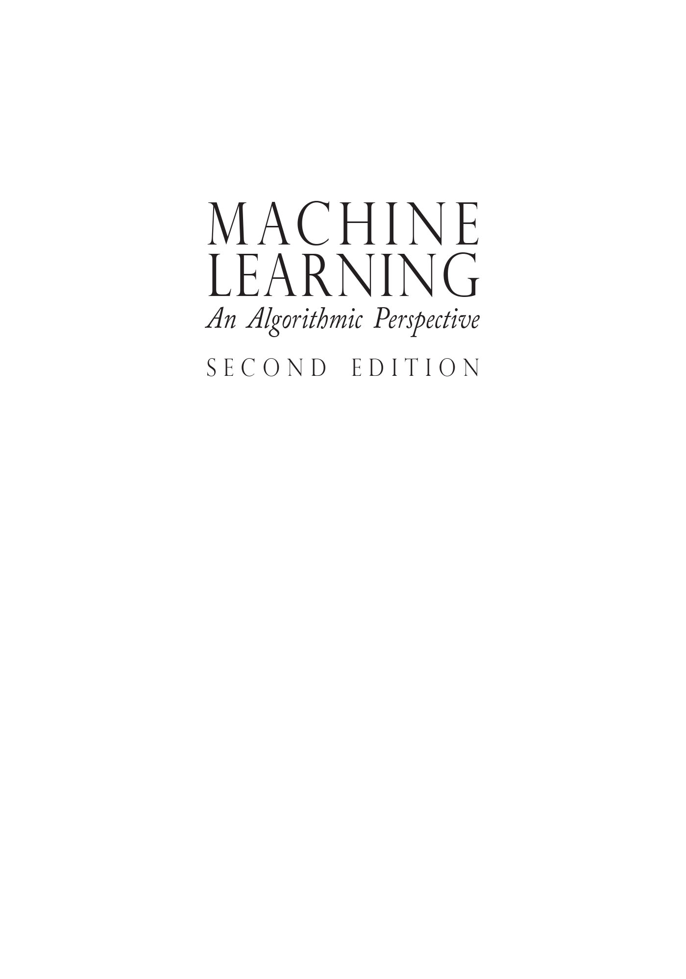 sách Machine Learning An Algorithmic Perspective, Second Edition sách