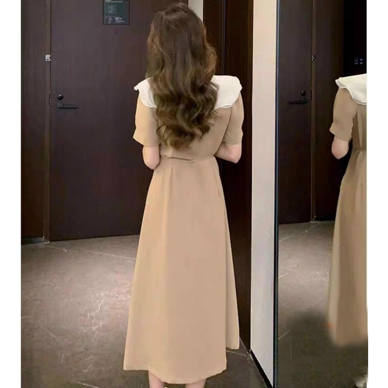 ĐẦM KEM CỔ BÈO TRẮNG (có ảnh thật)MS71