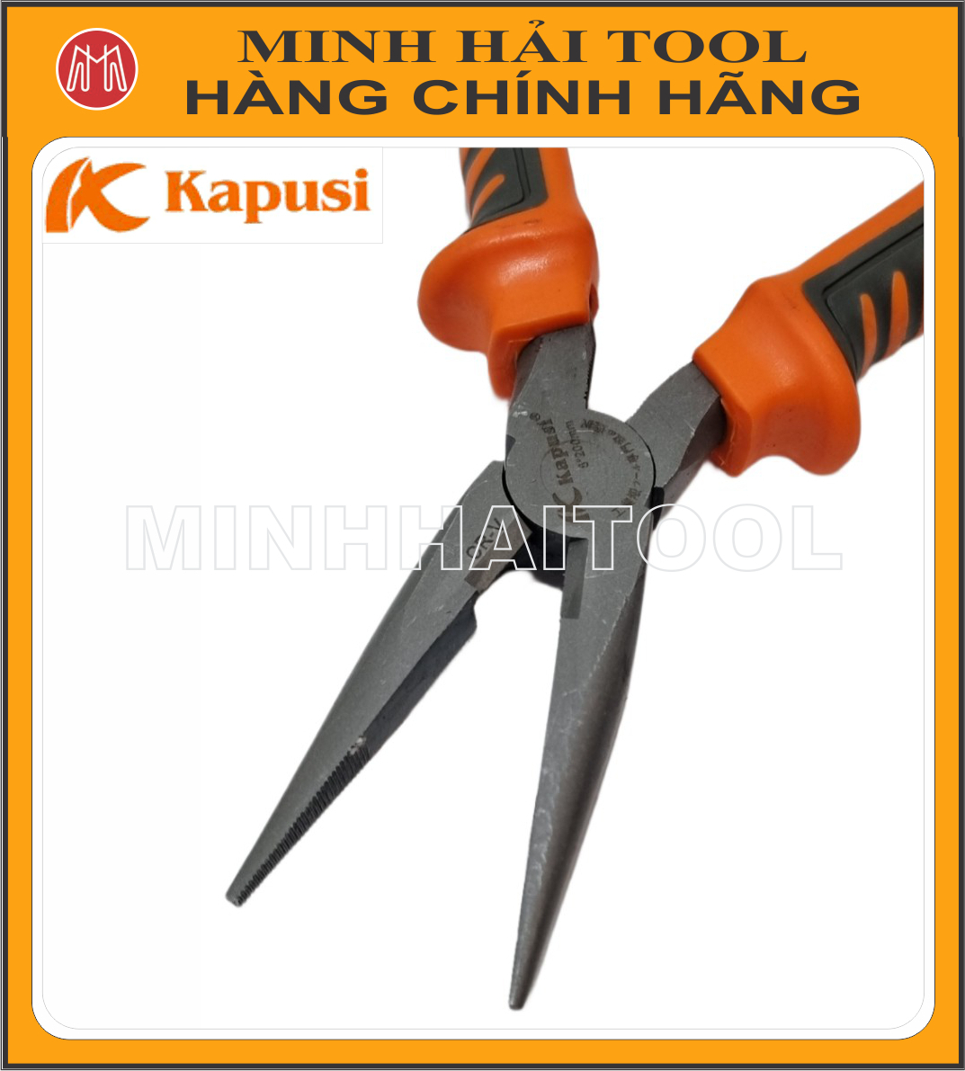 Kapusi Japan – Kìm mỏ nhọn cỡ 200mm (K-8038). Chất liệu: Thép CR-V