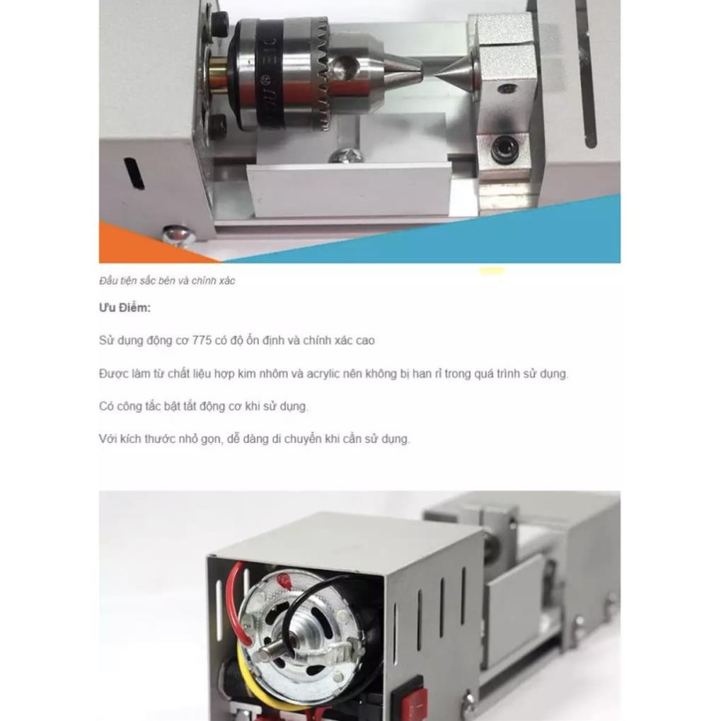 Máy tiện gỗ mini - Máy đánh bóng hạt gỗ