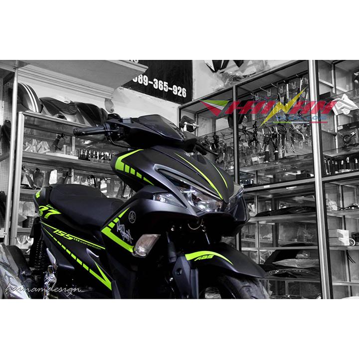 Tem Trùm NVX Đen Chỉ Xanh