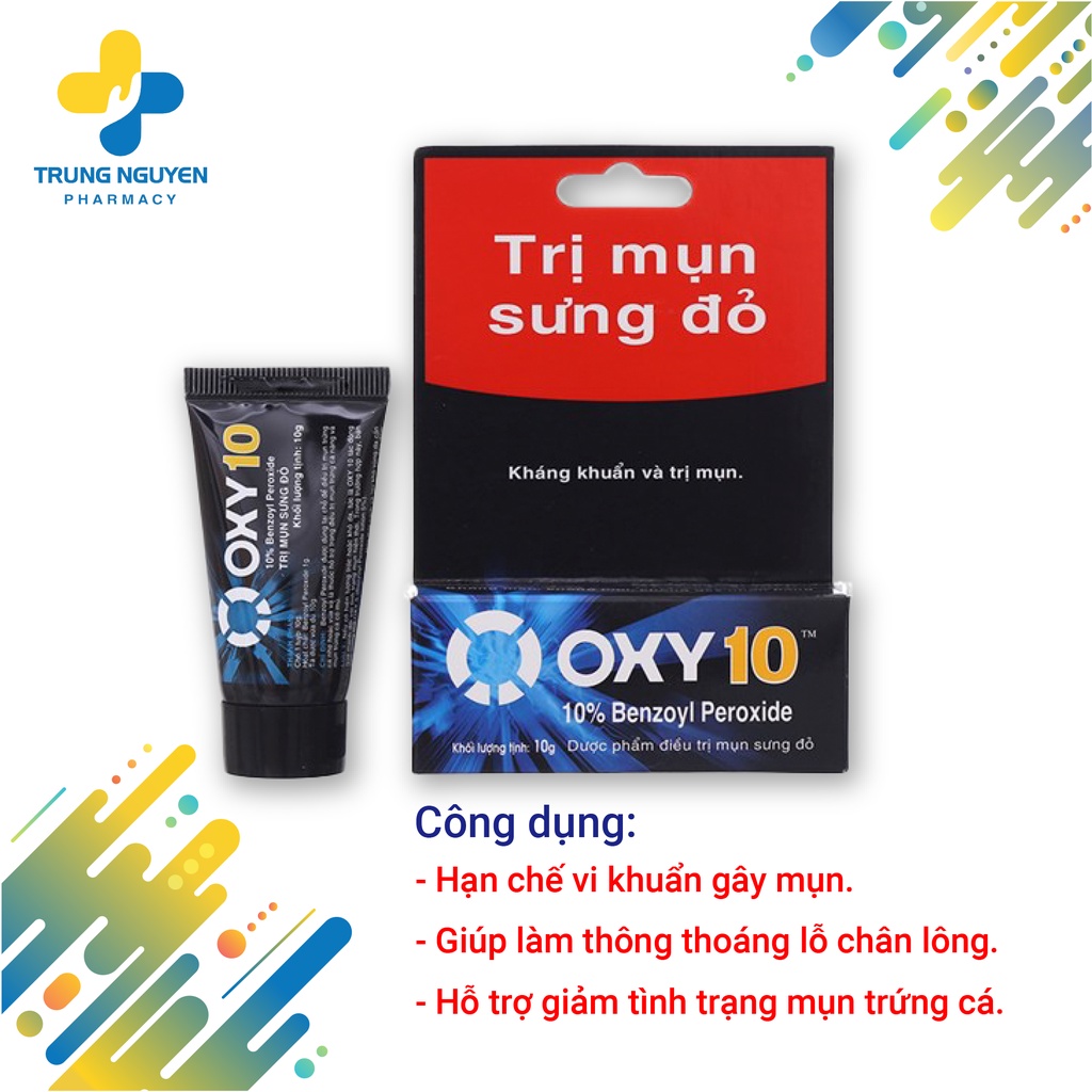 Kem chấm mụn viêm Oxy 10 (10g)