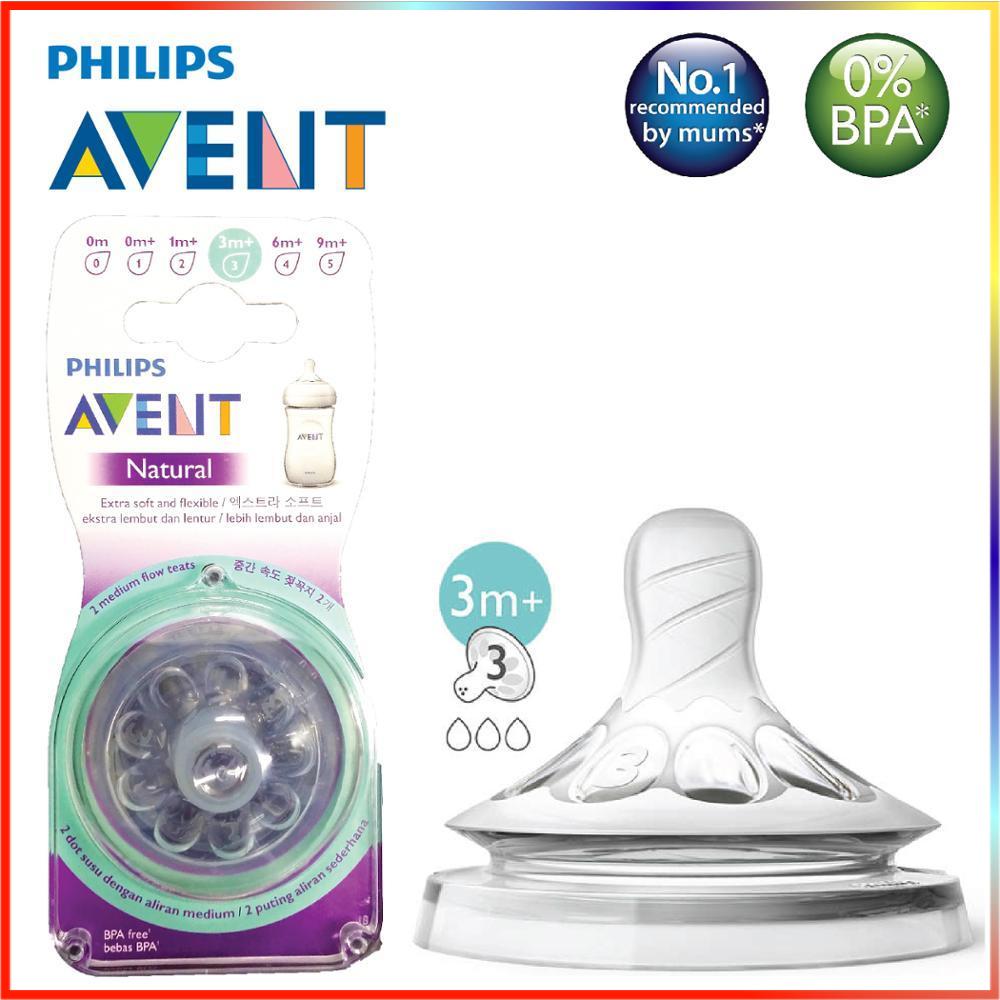 [FREESHIP] Núm ti silicone Philips Avent Natural cho bé