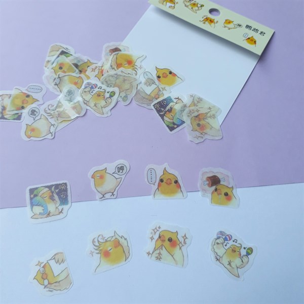 [HCM]Bộ 32 Sticker Hình Dán Mini Con Gà