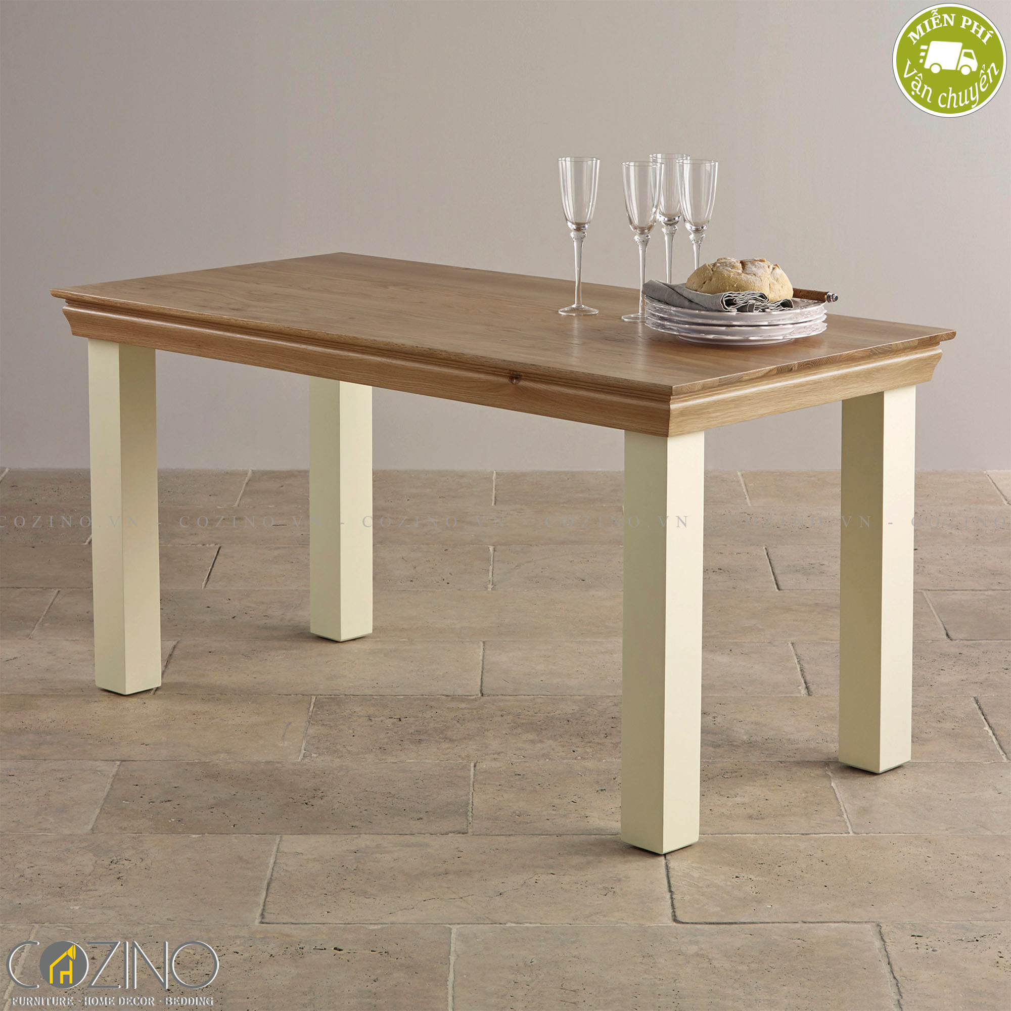 Bàn ăn 2 chỗ Canary gỗ sồi (60x60cm)