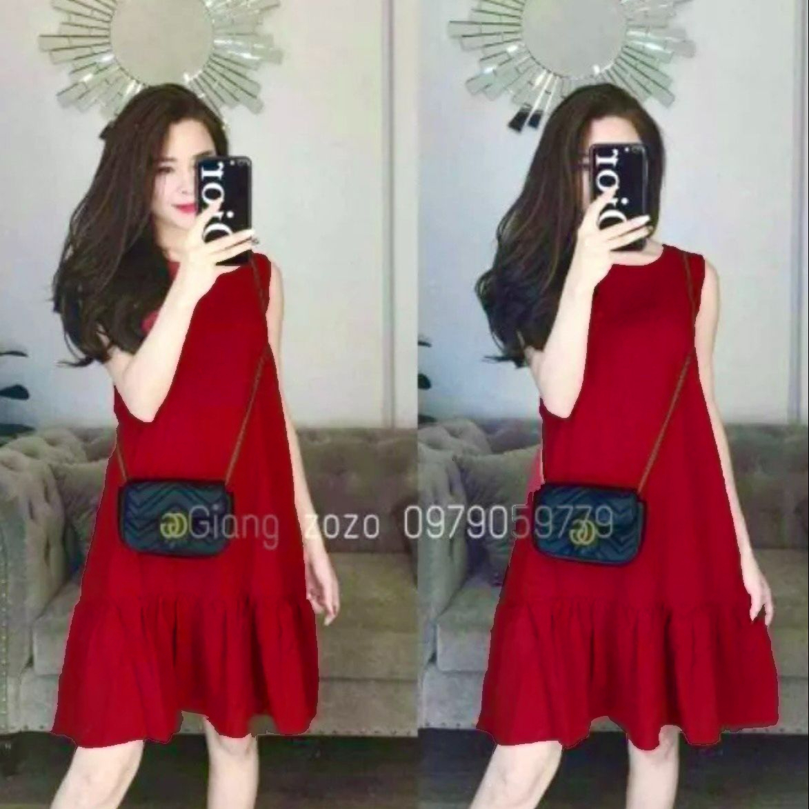 Đầm đũi đuôi cá đáng yêu chất vải đũi mềm mát freesize dưới 52kg
