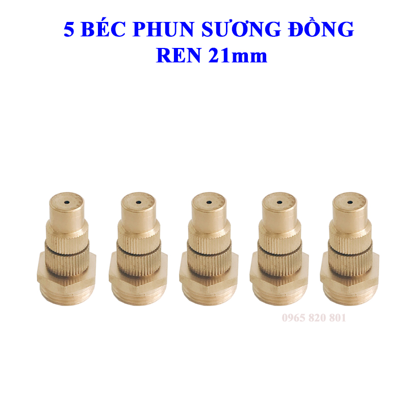 5 Đầu béc phun sương chống tắc chân ren 21