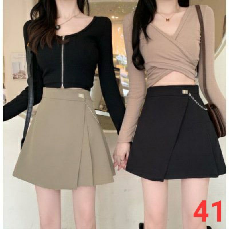 Chân Váy Phối Xích Ulzzang Size S,m,l Dư Tú Lệ