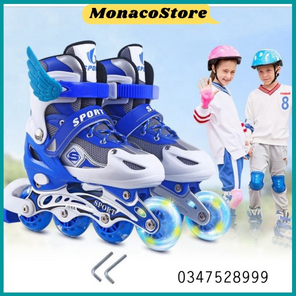 Mua Giày patin trẻ em có bánh xe phát sáng, full bảo hộ giày sport hàng chất lượng