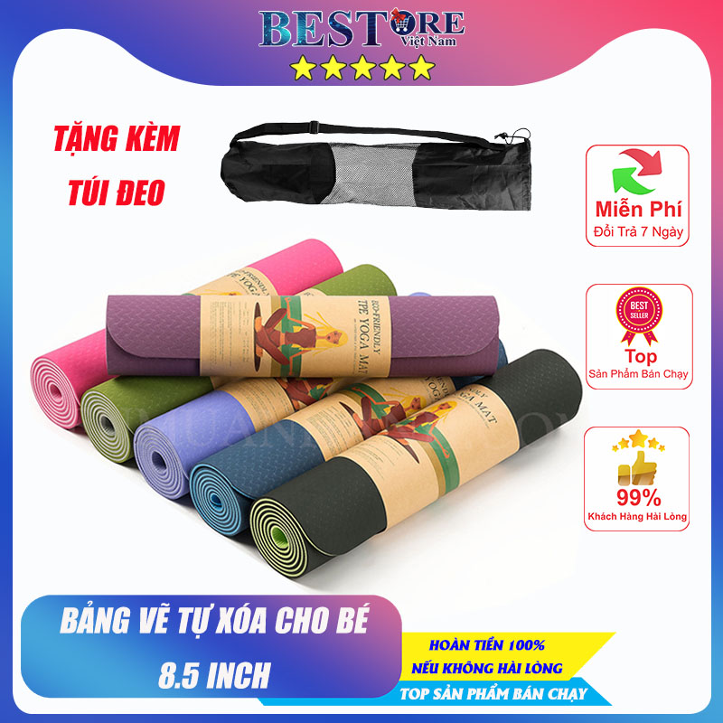 [HCM][CAO CẤP - TẶNG TÚI] THẢM TẬP YOGA TPE CAO CẤP 2 LỚP DÀY