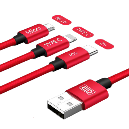 Cáp sạc dây dù 3 trong 1 earldom imc-015