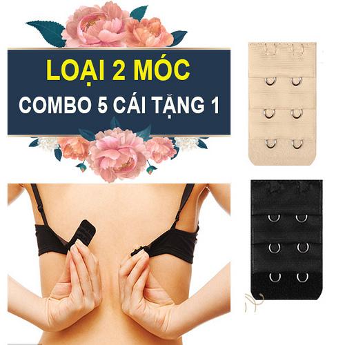 Combo 6 miếng nối dây áo ngực nới rộng áo Loại gài 2 móc nhập khẩu