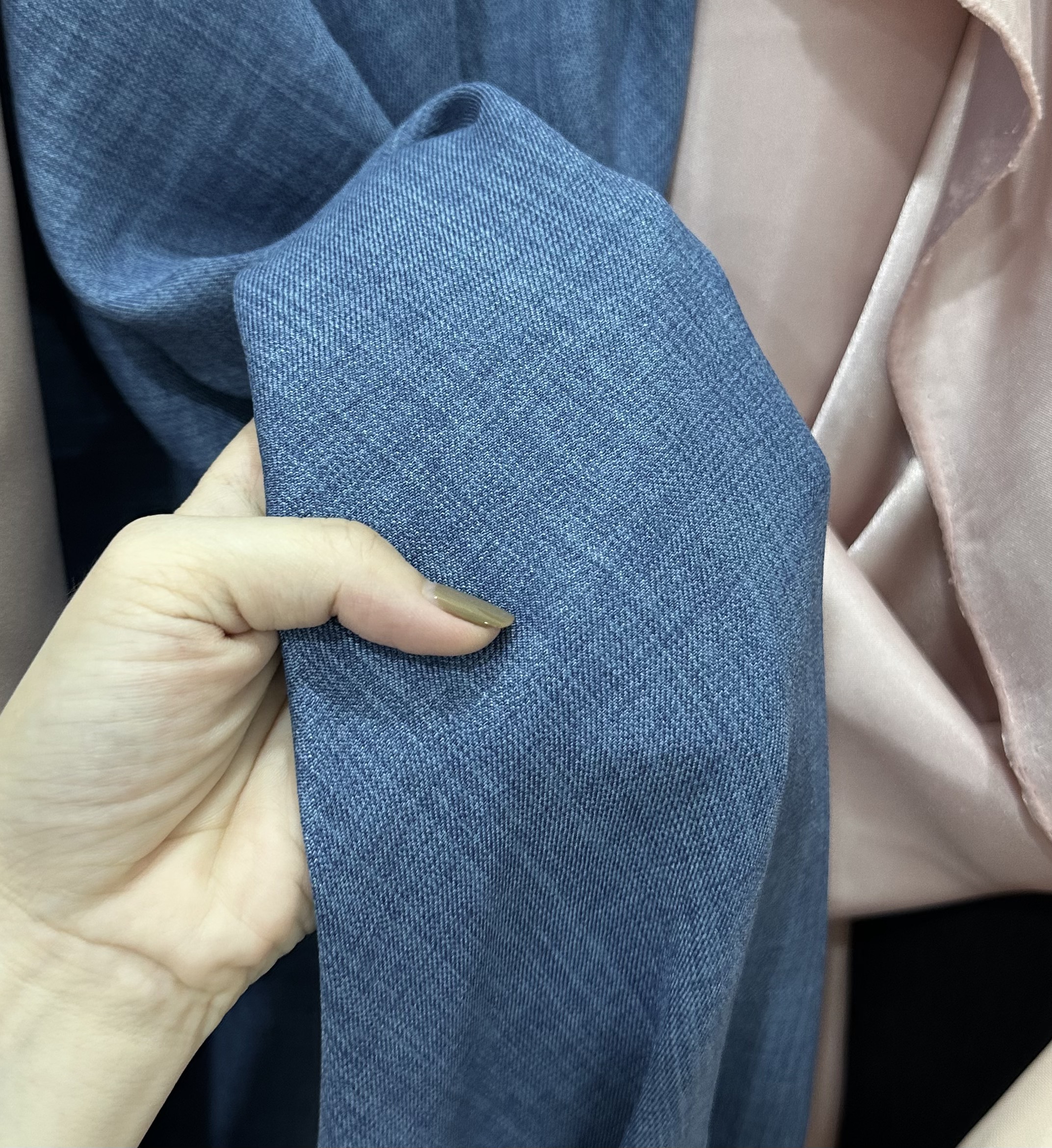 [ VẢI NAKI ] Vải Đũi Vân Mây co giãn 4 chiều mềm mịn mát ( chất vải đẹp)