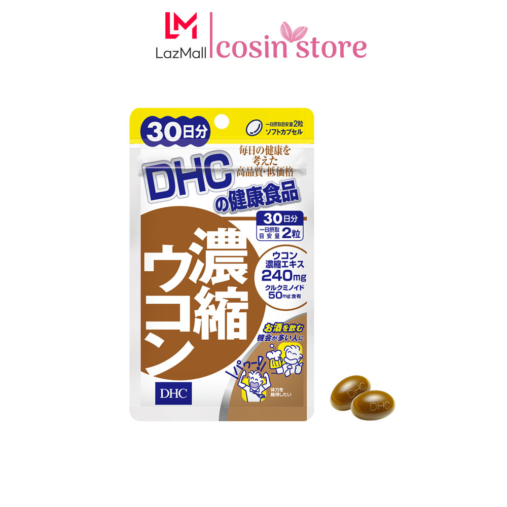 Viên uống hỗ trợ thải độc gan DHC Concentrated Turmeric 60 viên 30 ngày dùng Chiết xuất từ nghệ của Nhật - Cosin Store