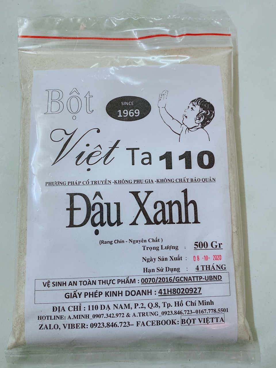 [HCM]Bột Đậu Xanh Chín Bột Việt Ta