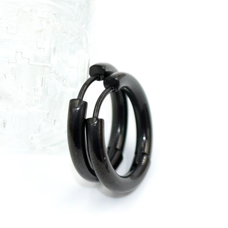 Bộ 2 bông tai inox Sơn Tùng 16mm BT233 (màu đen)