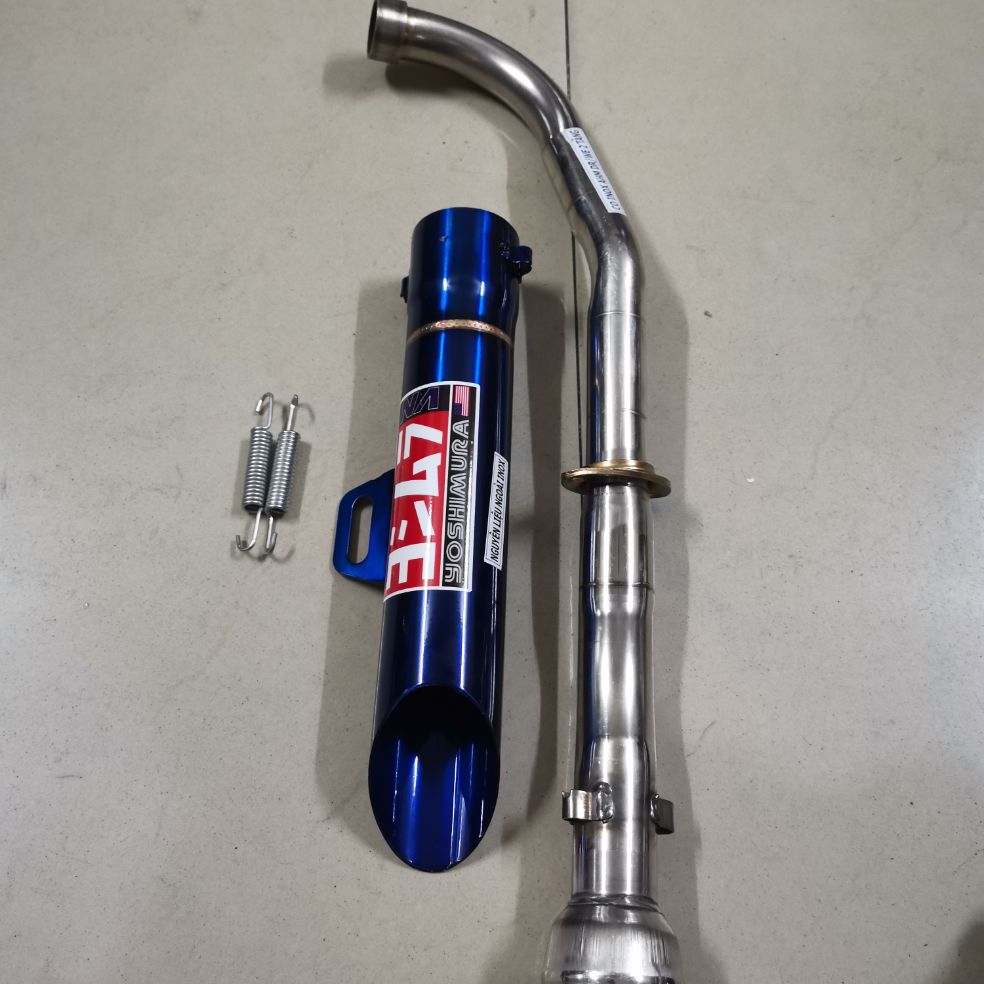 pô xe máy. pô toke inox không nỉ full cổ cho dream Wave cũ cúp 67 ( màu xanh)