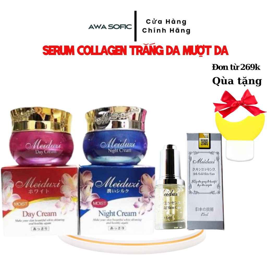 Kem Dưỡng Trắng da mờ nám tàn nhang Meiduzi [HÀNG LOẠI 1] Tem VUÔNG – Bộ kem ngày đêm cải thiện làn da khỏe đẹp 20gram