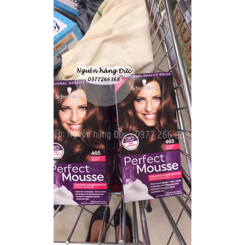 THUỐC NHUỘM TÓC PERFECT MOUSSE ĐỨC- KHÔNG HÔI- ÍT HÓA CHẤT NH.ẤT