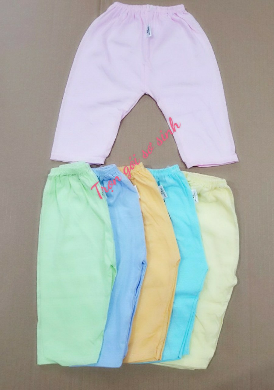 Combo 5 quần dài cho bé màu chất cotton