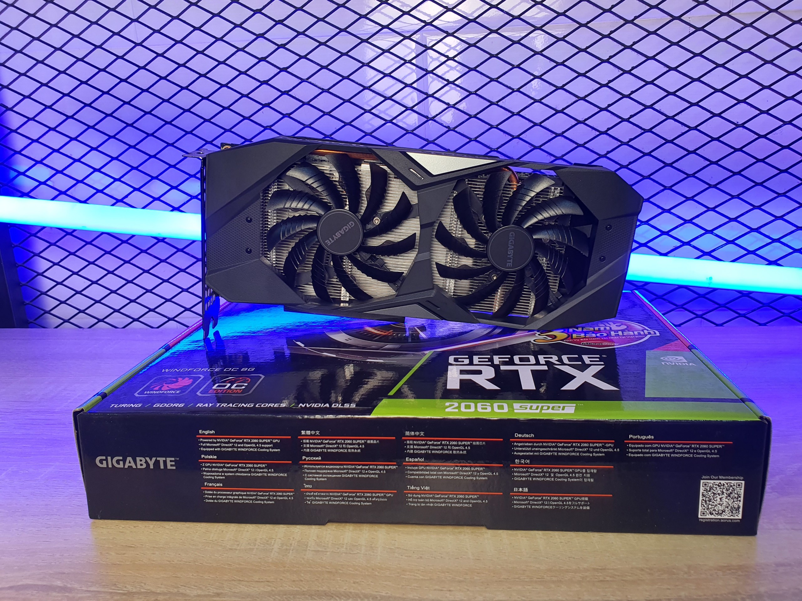 VGA RTX 2060 supper 8GDR6 Gigabyte Windforce OC FullBox còn BH hãng