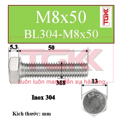 Bulong inox 304 m8