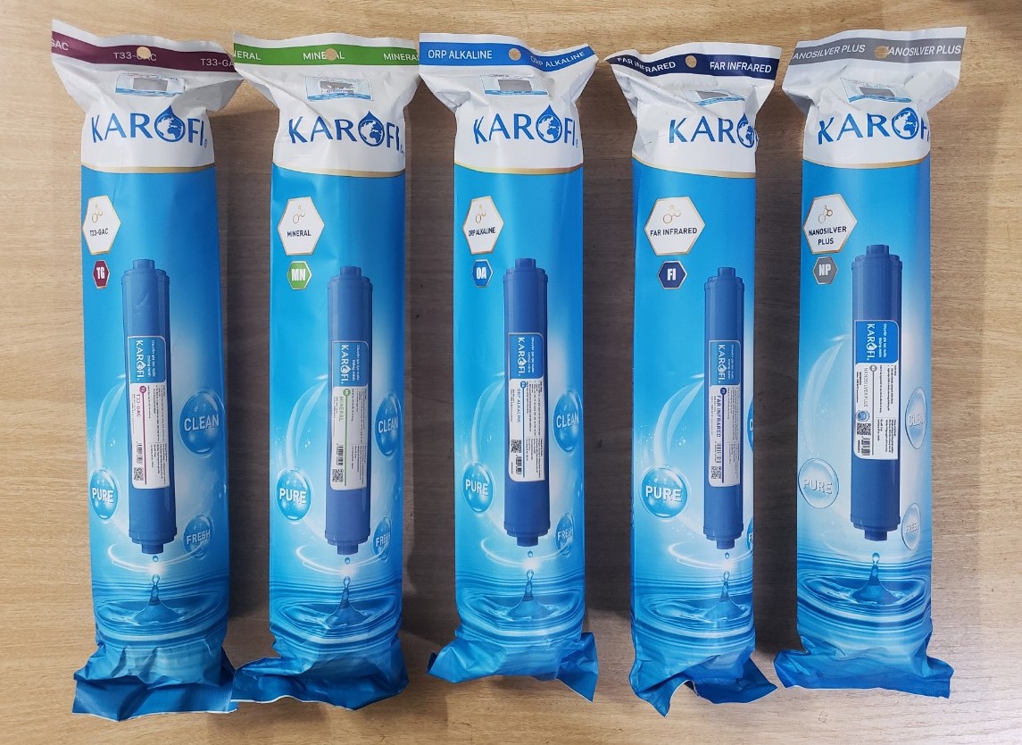 (HCM) Bộ Lõi Lọc Nước KAROFI Số 56789-(Dùng Trong Các Máy Lọc Nước RO)
