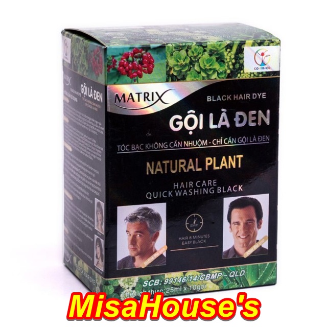Dầu gội nhuộm tóc - gội là đen matrix 25g