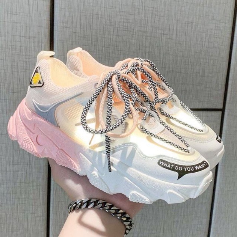 giày thể thao nữ sneaker nữ lưới đế 3 màu giá rẻ