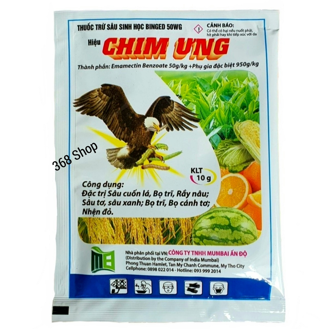 💎 Thuốc trừ sâu sinh học Chim Ưng (10g) BINGED 50WG 💖