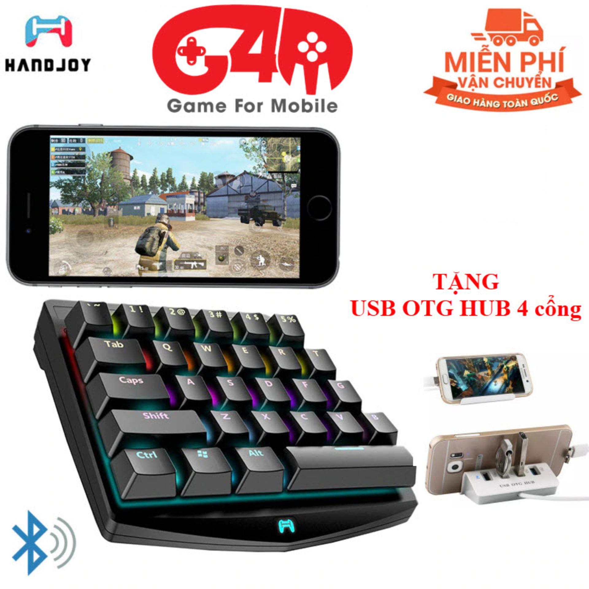 Quà Tặng Hấp Dẫn - Bàn phím cơ Handjoy K1 hỗ trợ chơi game Pubg, Rules of Survival Moblie bằng chuột và bàn phím cho iPhone, Ipad và Android - Handjoy K1 (bản nâng cấp của Handjoy Kmax) - Bàn phím cơ dùng cho Android & IOS