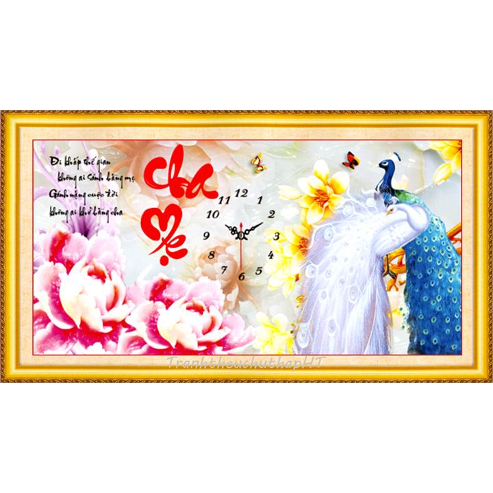 Tranh Đính Đá CON TRÂU (ĐÁ ABC CAO CẤP). Kích Thước: 30cm x 36cm