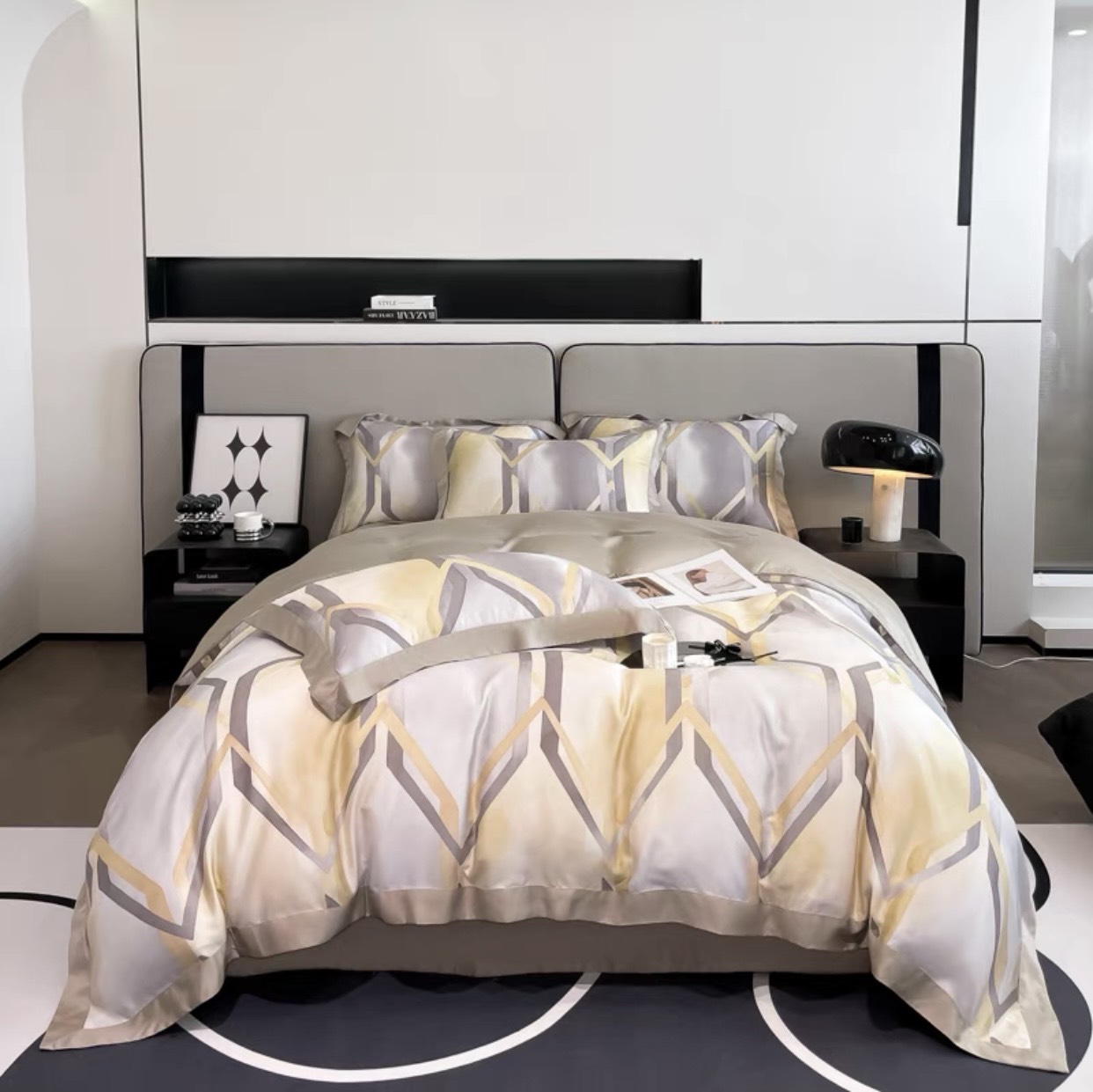 Bộ chăn ga gối Tencel Hoa Hlhome mềm mại