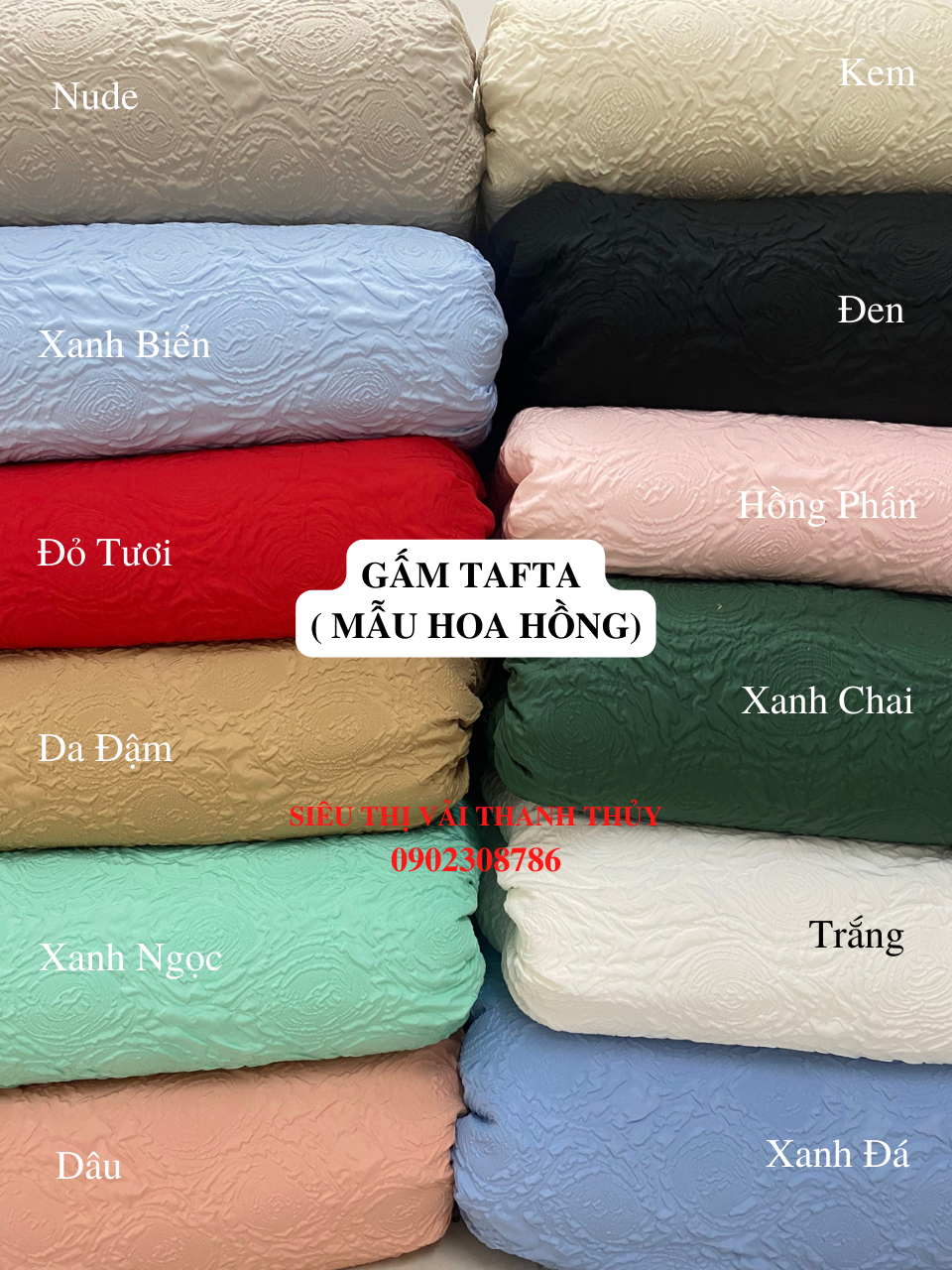GẤM TAFTA 2 DA ( MẪU HOA HỒNG)
