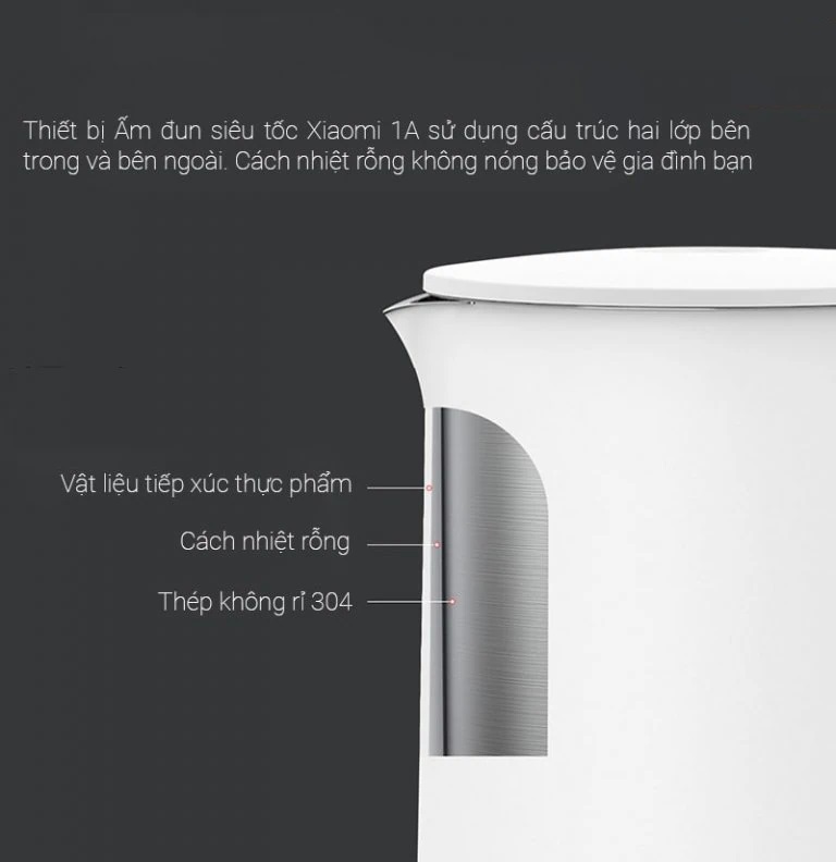 Ấm siêu tốc Xiaomi 1A chính hãng