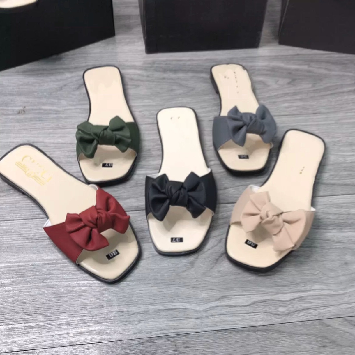 Dép nơ quai ngang dép nữ giá rẻ VD01