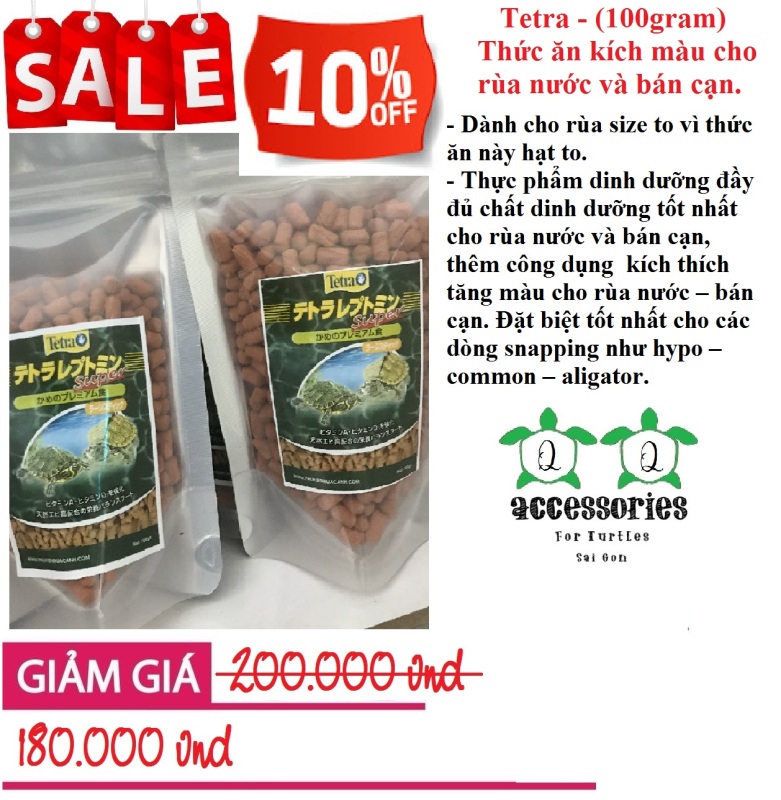 Tetra - Thức ăn kích màu cho rùa nước và bán cạn (100gram)