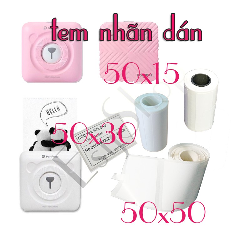 [HCM]Giấy tem nhãn cho máy in mini cầm tay PeriPage A6