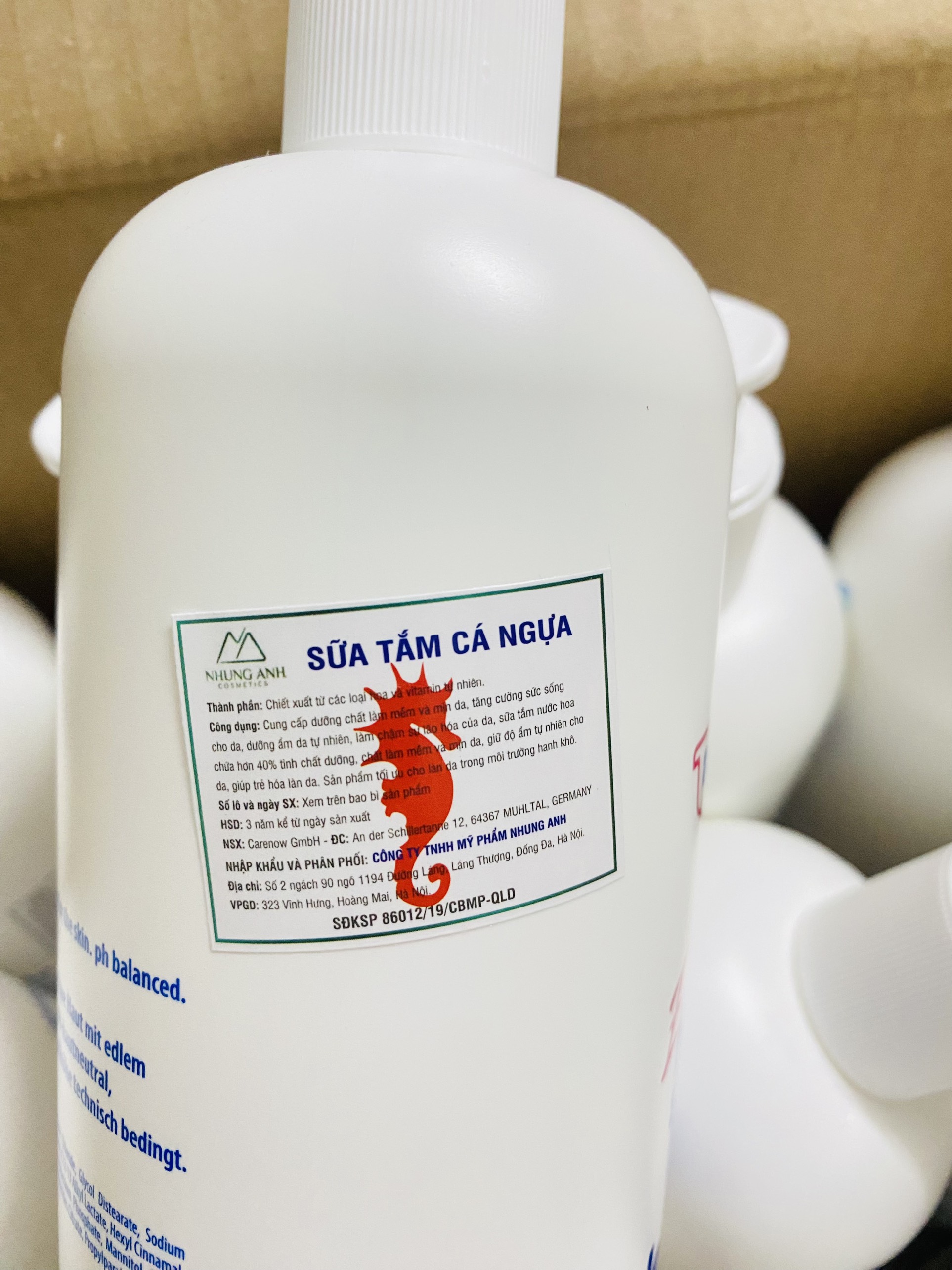 [CHÍNH HÃNG] Sữa tắm cá ngựa ALGEMARIN Đức CÓ VÒI 500ml