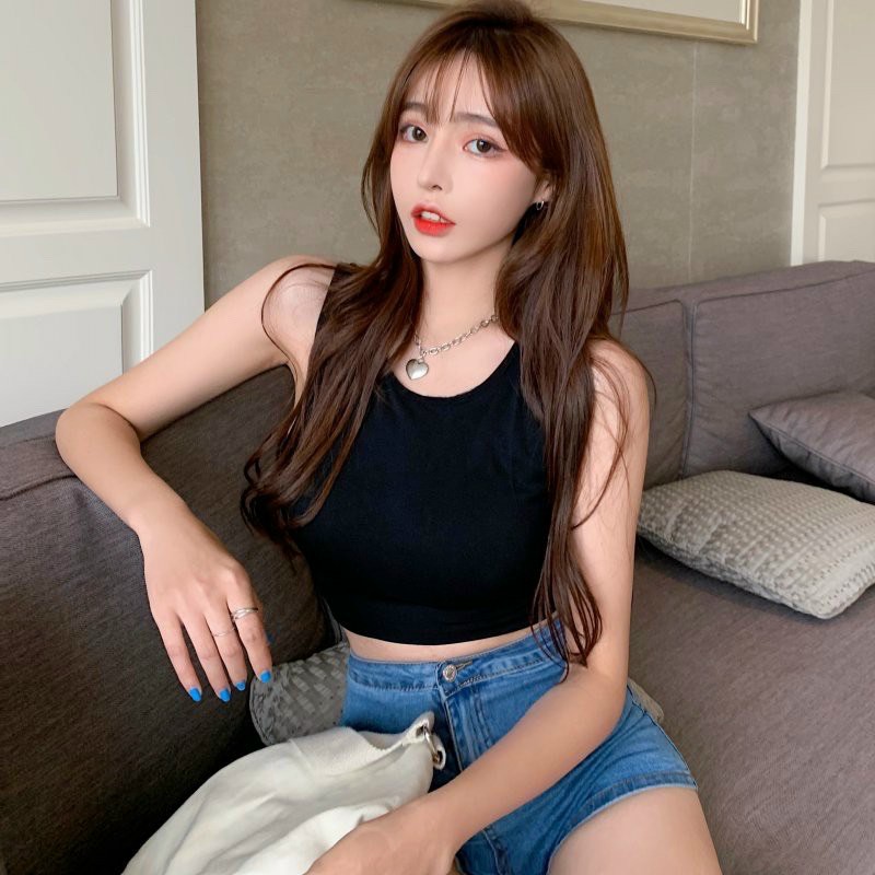 [HCM]Áo croptop ba lỗ chất thun thái co giãn kiểu dáng basic tôn dáng bao đẹp