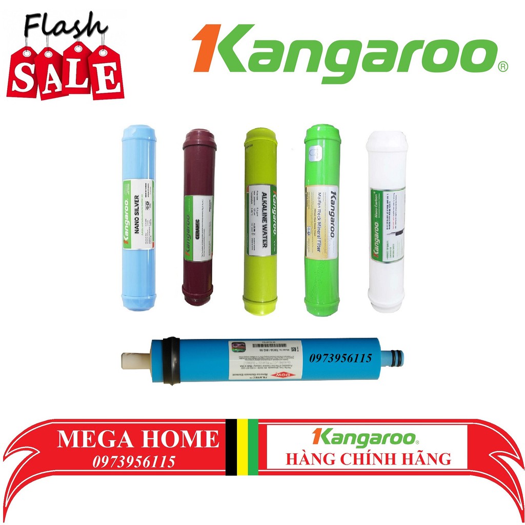 Lõi lọc kangaroo, lõi số 4/5/6/7/8/9 hàng chính hãng