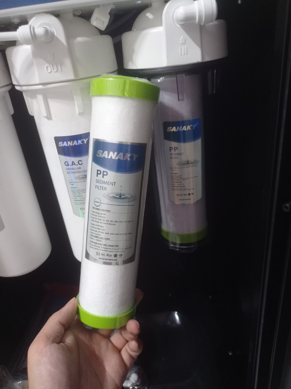 Bộ lõi lọc sanaky 1,2,3 chính hãng