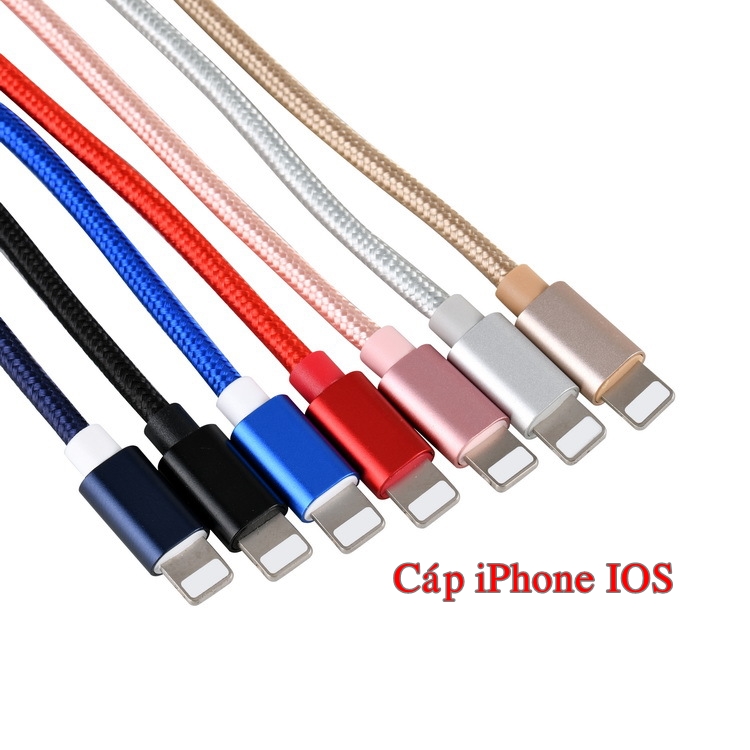 [HCM]Cáp sạc 3m bọc dù dùng cho điện thoại Android Type-C Iphone IOS