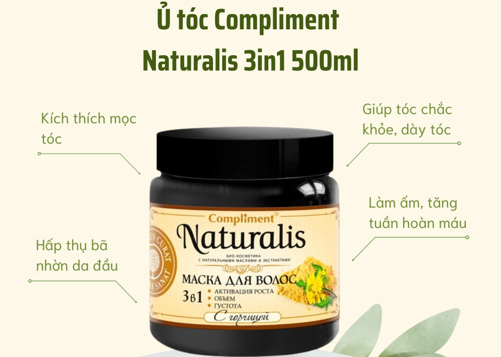 KEM Ủ TÓC KÍCH THÍCH MỌC TÓC HIỆU QUẢ COMPLIMENT NATURALIS 500ML