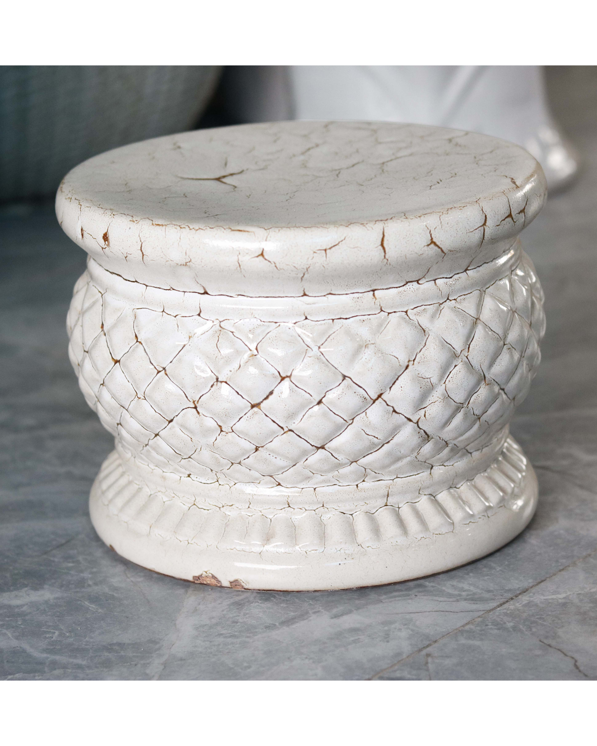 Đôn gốm sứ kê chậu - Cỡ bé - Đôn Bát Tràng